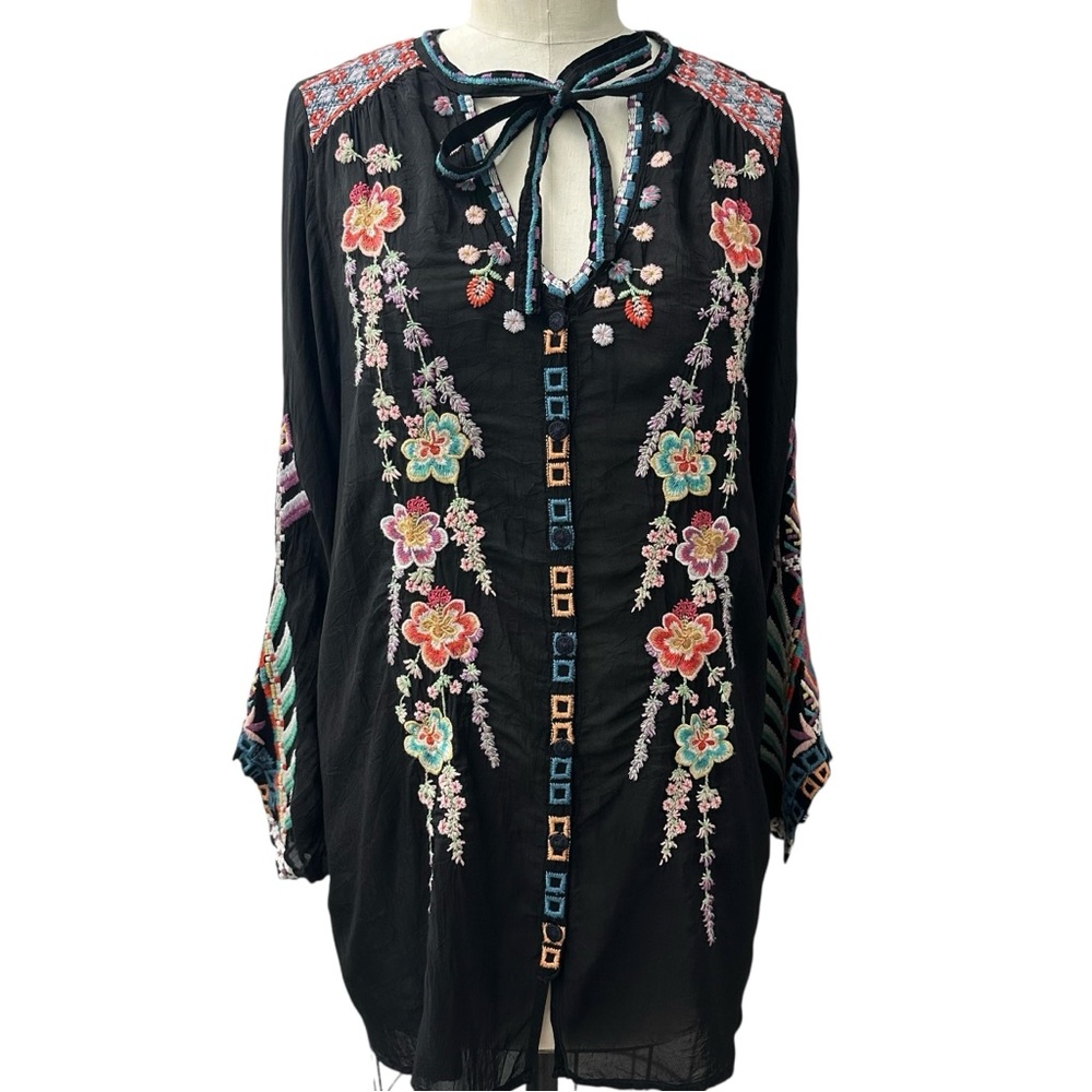 Women’s JOHNNY WAS Embroidered Bohemian Alaura Tunic Blouse - Small - Picture 5 of 13